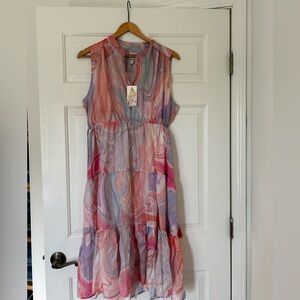 Johnny Was Laguna Vesper Drawstring Tank Dress Size L